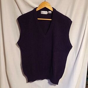 Traditions deep purple wool vest